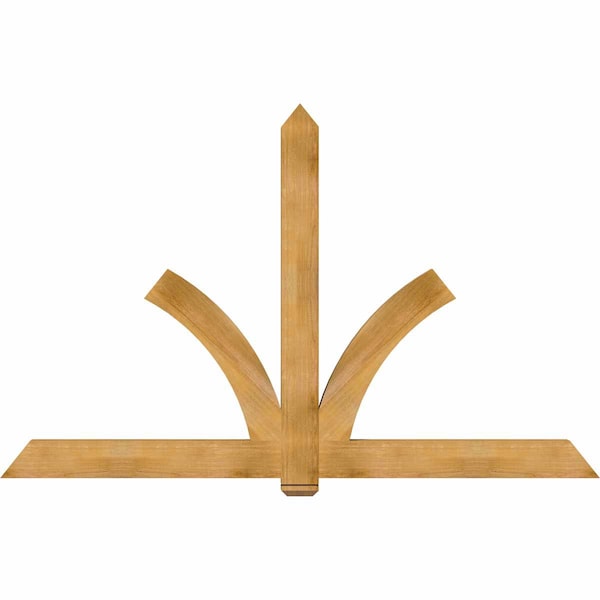 Ekena Millwork Redmond Rough Sawn Timber Gable Bracket, Western Red Cedar, 96"W x 60"H x 4"D x 6"F, 15/12 Pitch GBW096X60X0406RED00RWR - main